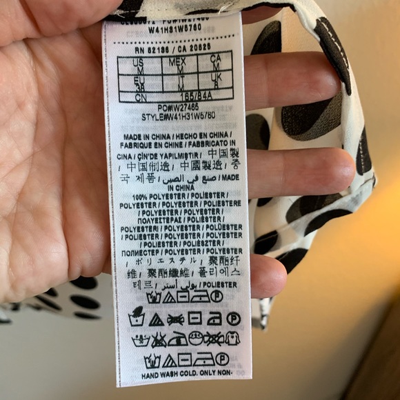 GUESS Sheer Polka Dot Blouse - Picture 4 of 4